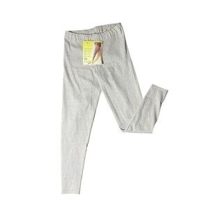 Vintage Calida Stretch Leggings Beige Small Baumwolle Elastic Waist Rare 80s New